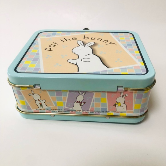 PAT THE BUNNY Vintage metal box with hinges Rare lunchbox purse - Picture 3 of 8